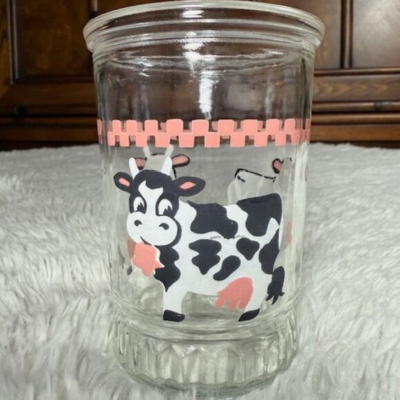 Vintage 5pc Country Cow Country Pig Glass Set - Picture 3 of 12